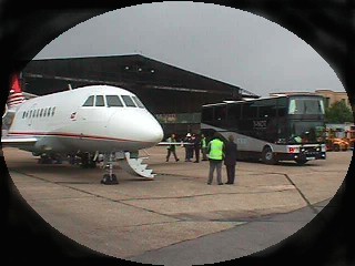 Dropping Neil Young, his family and Crazy Horse at his charter jet.